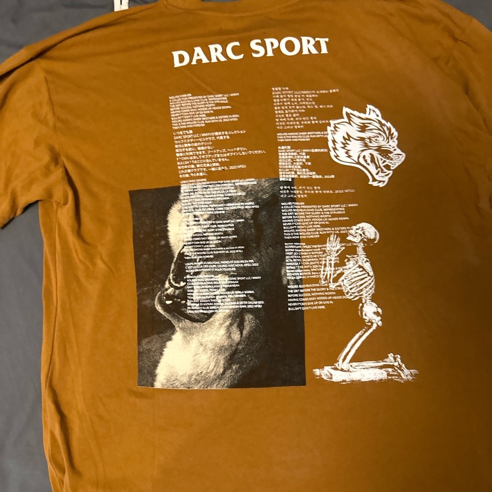 Darc Sport Brown Short Sleeve Tee with Graphic Design
